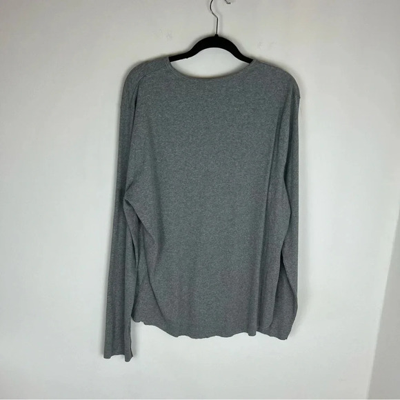 NWT Vince Vintage Rib Long Sleeve Henley Top Sweater Cotton Wool Size XXL Gray - Picture 4 of 6